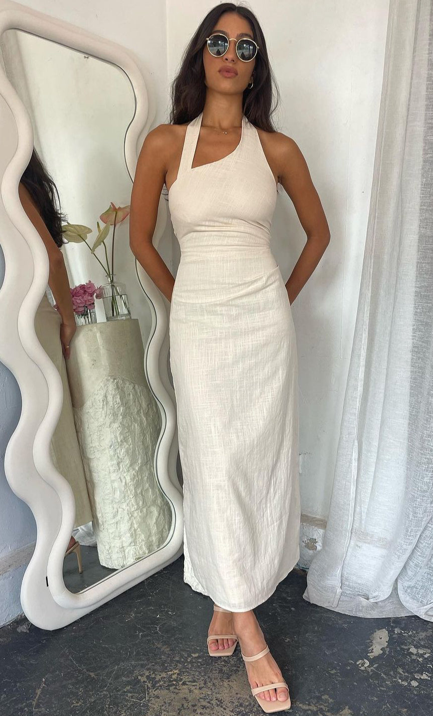‘Vienna’ dress in beige