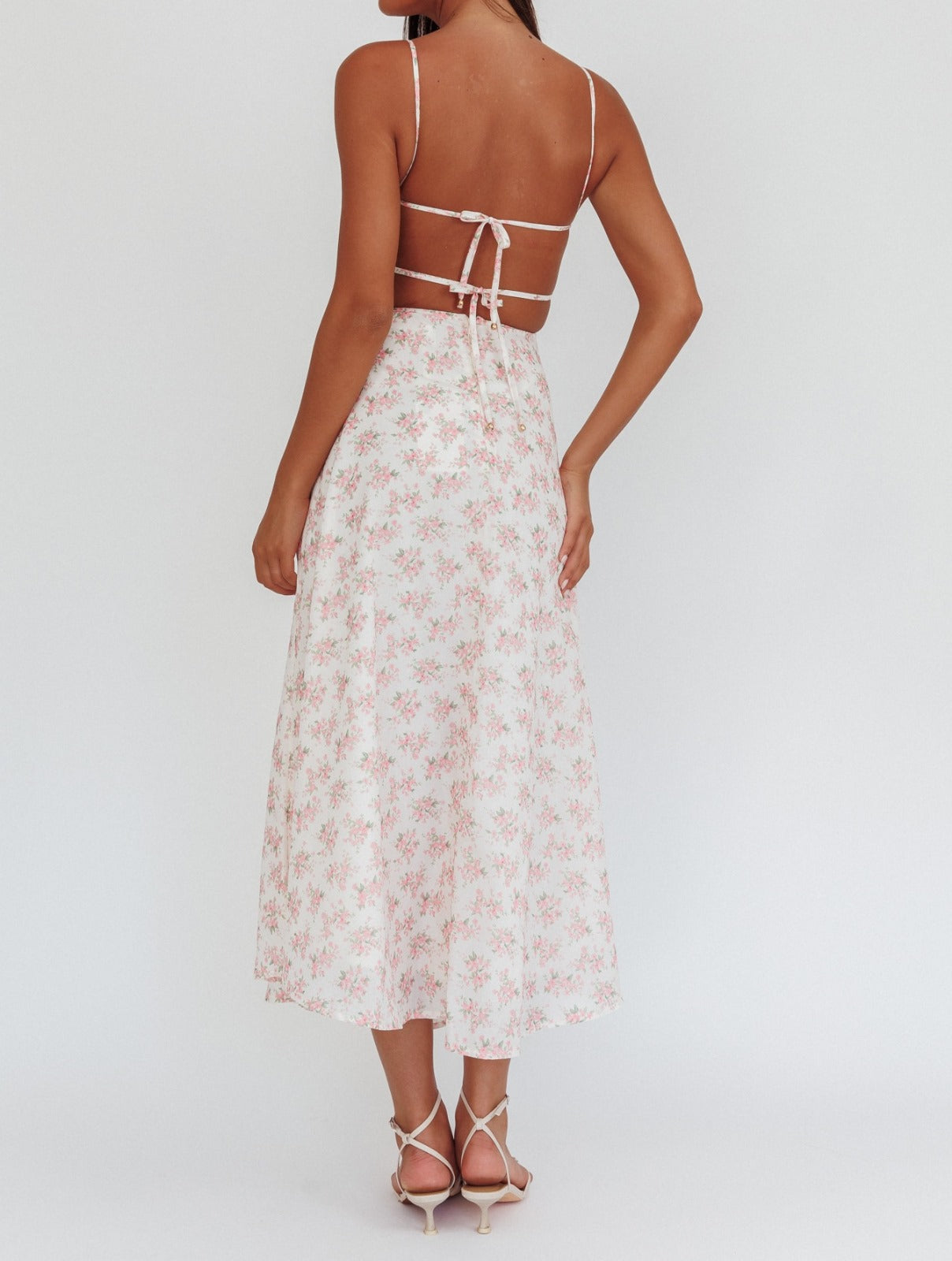 ‘Alicia’ pink floral dress