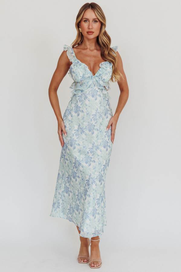 ‘Evie’ dress blue