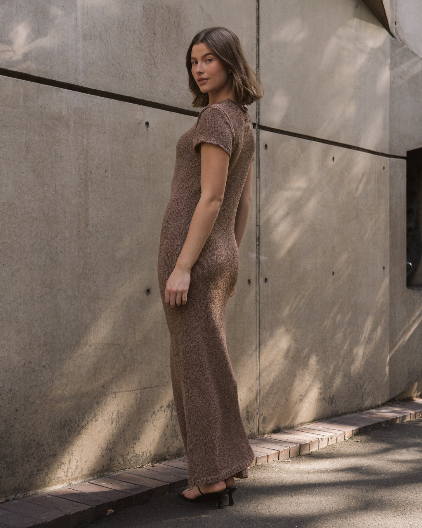 ‘Pippa’ brown maxi
