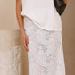 ‘Milly’ white lace skirt