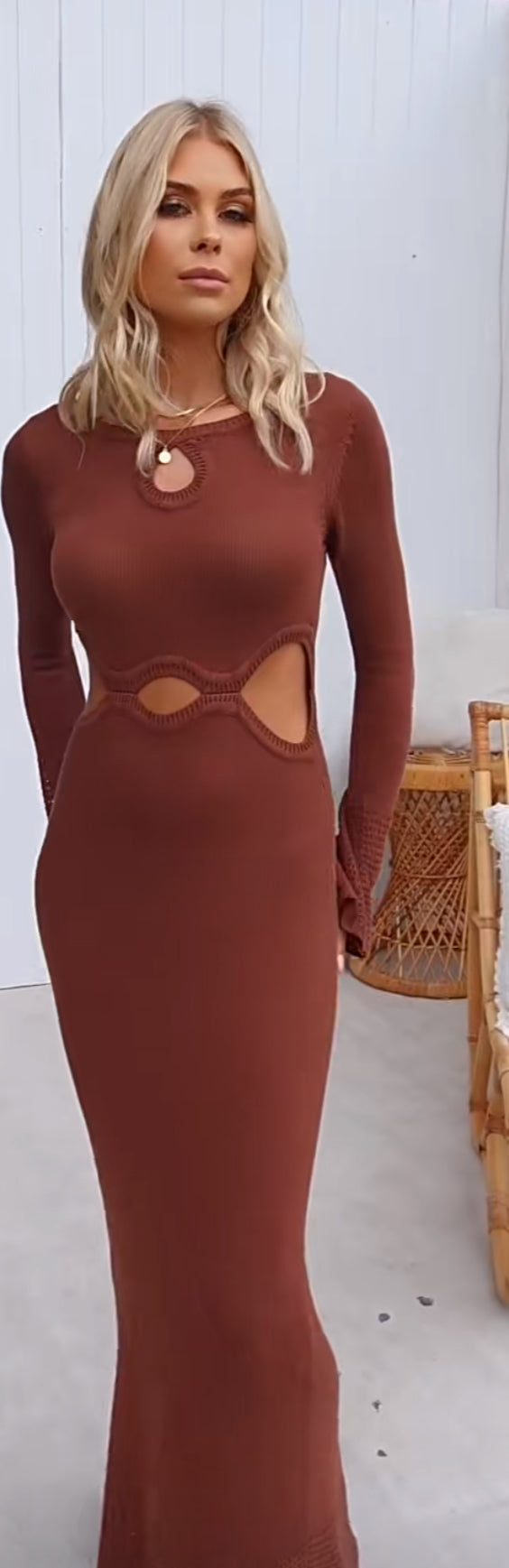 ‘Callie’ knit maxi dress
