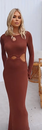 ‘Callie’ knit maxi dress