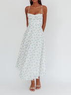 ‘Alicia’ blue floral dress