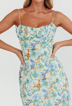 ‘Bree’ dress in green floral