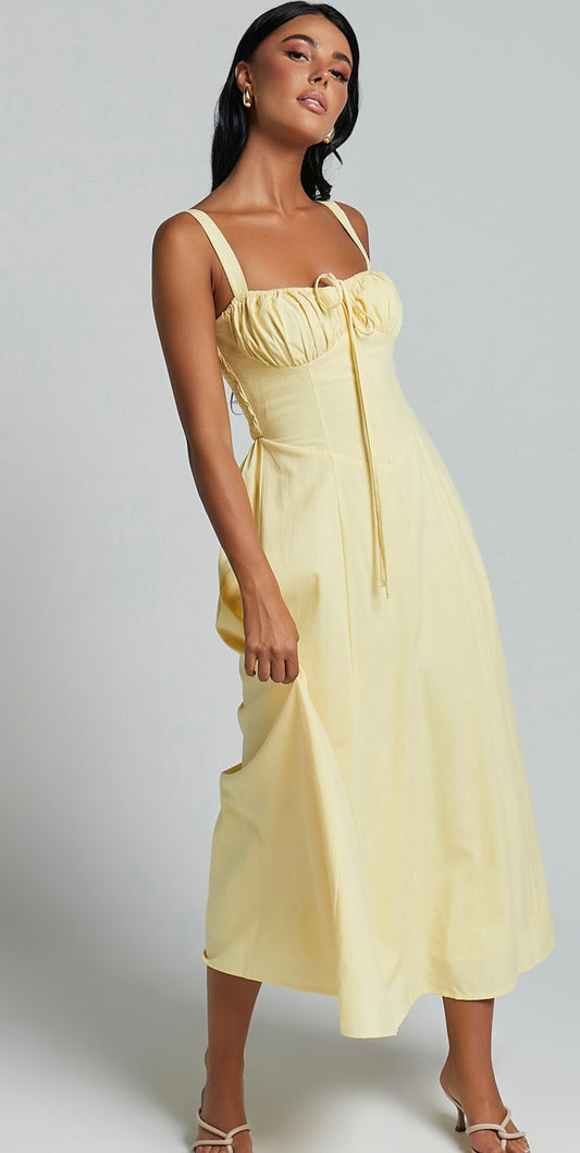 ‘Mandi’ dress in lemon