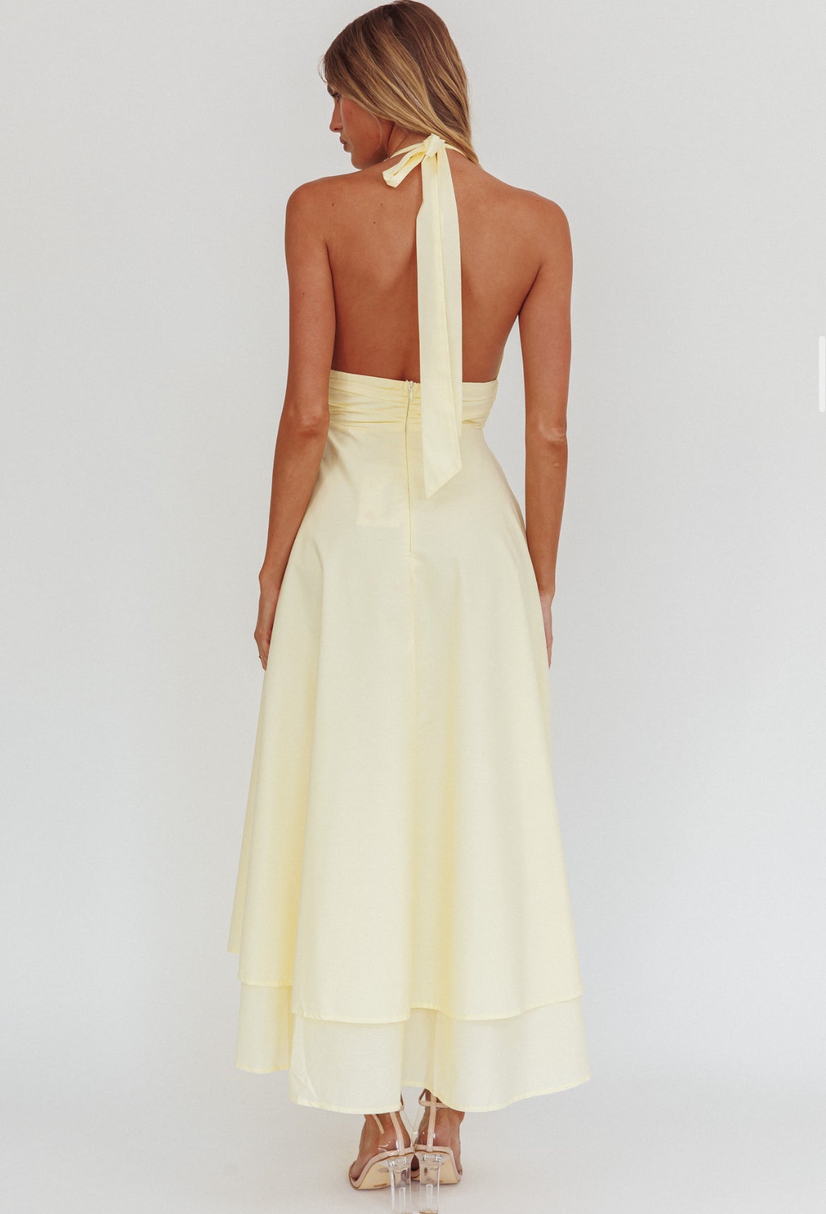 ‘Alessandra’ dress in butter