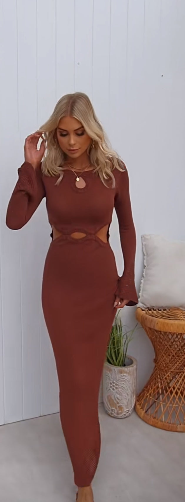 ‘Callie’ knit maxi dress