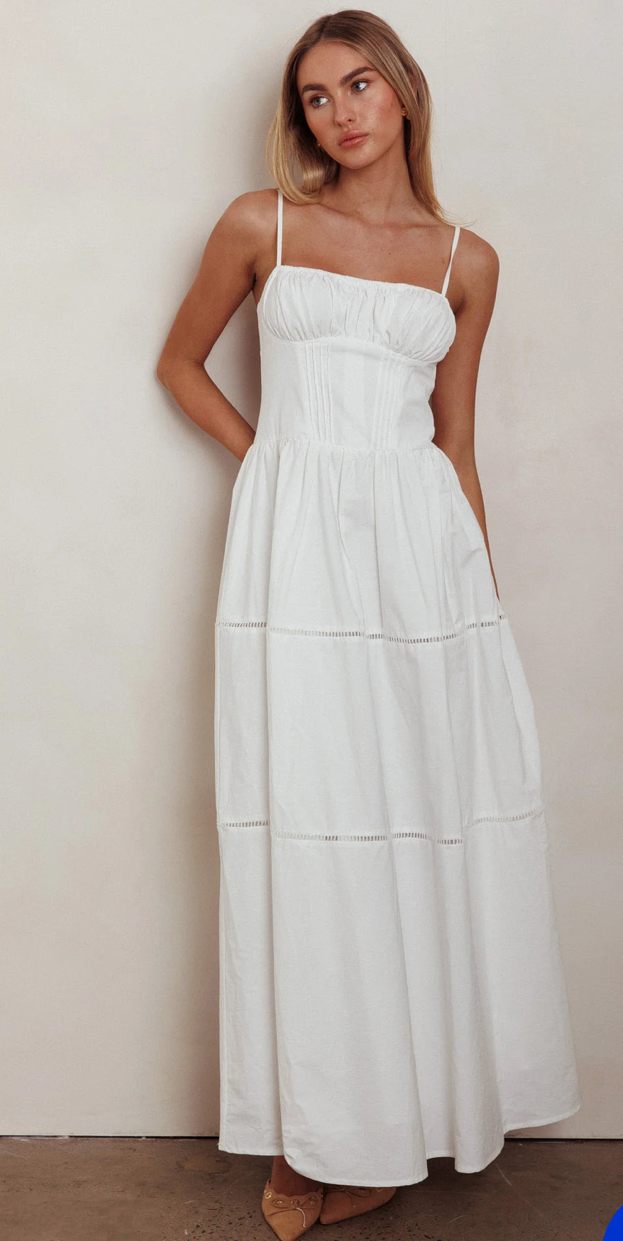 ‘Amelia’ cotton maxi dress