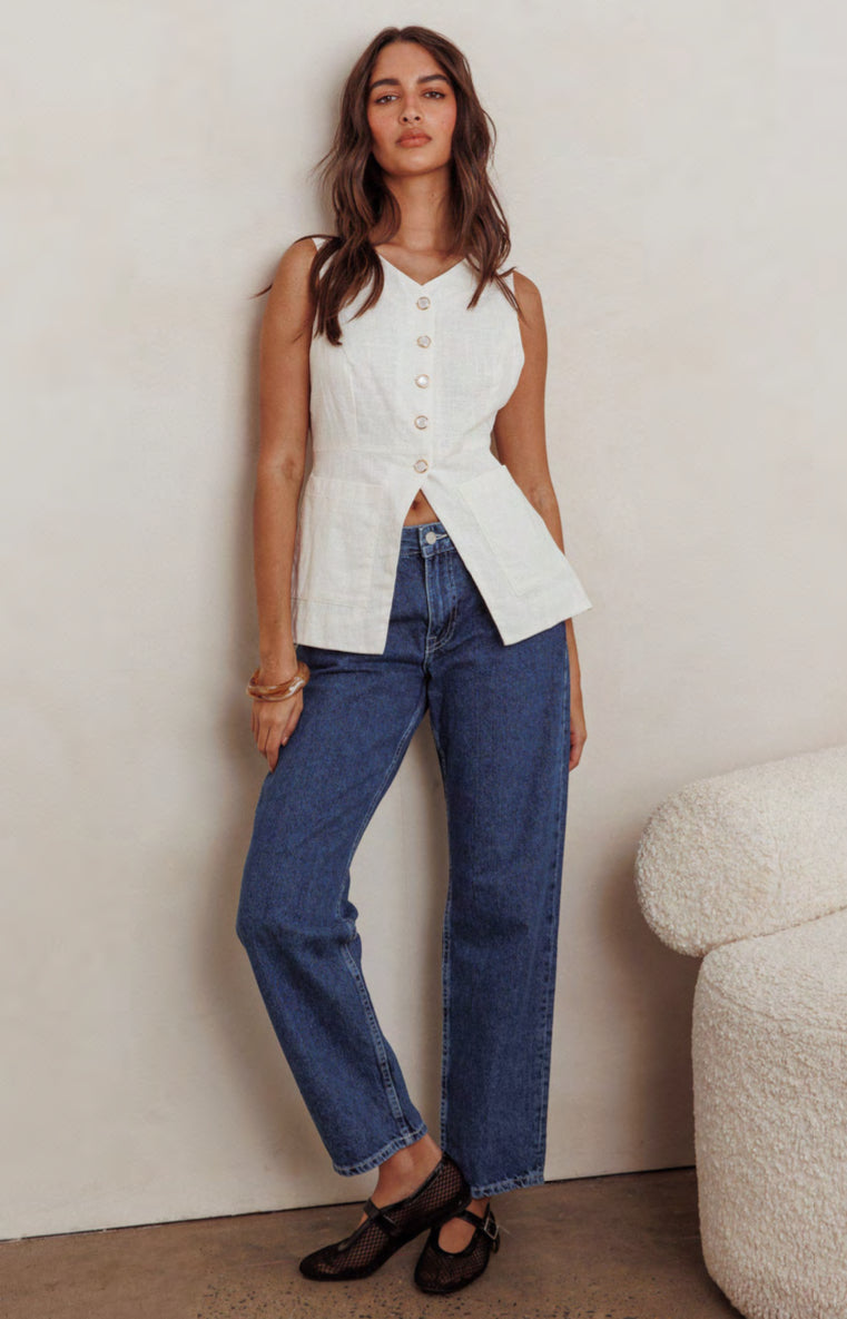 ‘Lia’ top white
