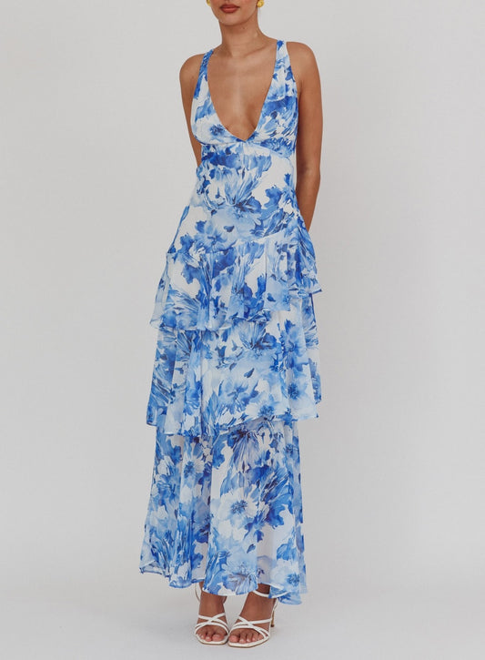 ‘Billie’ blue floral dress