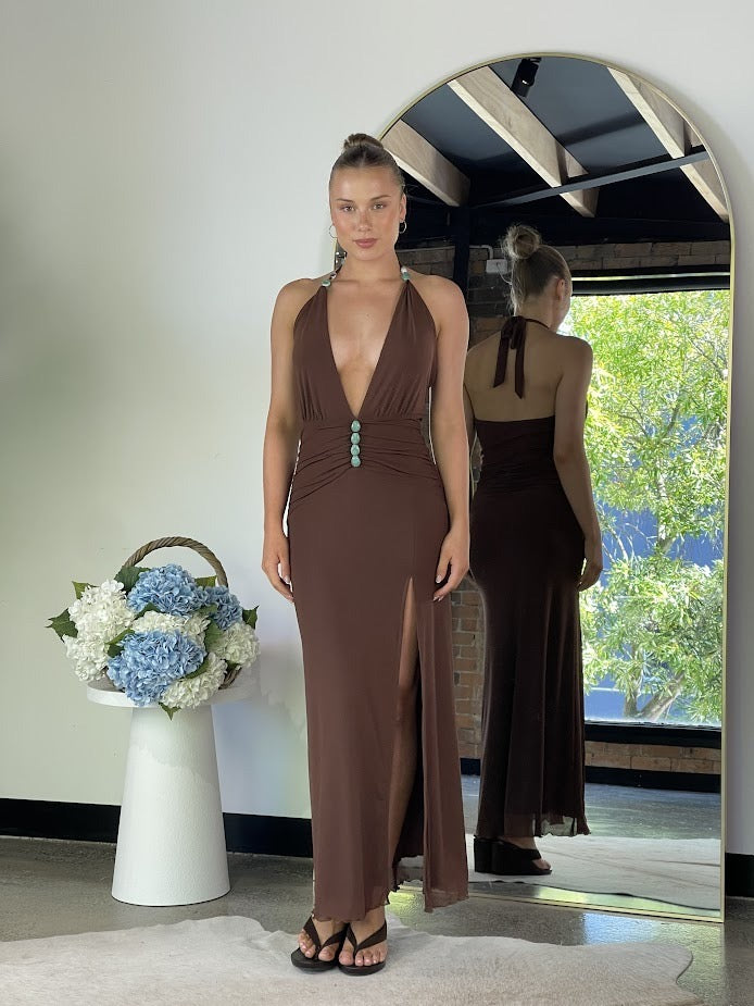 ‘Harriet’ choc dress