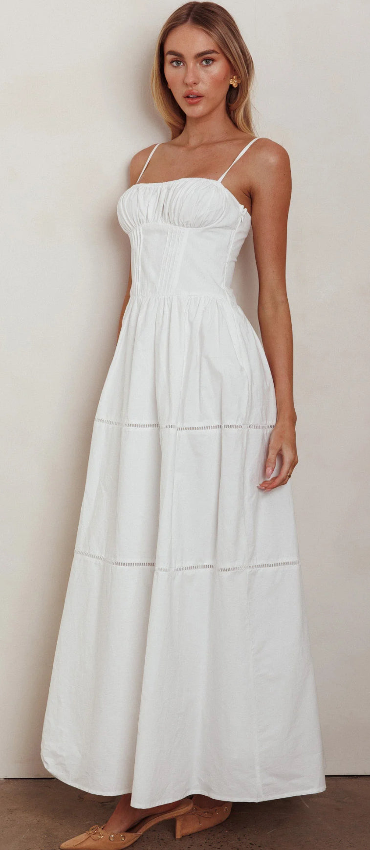 ‘Amelia’ cotton maxi dress