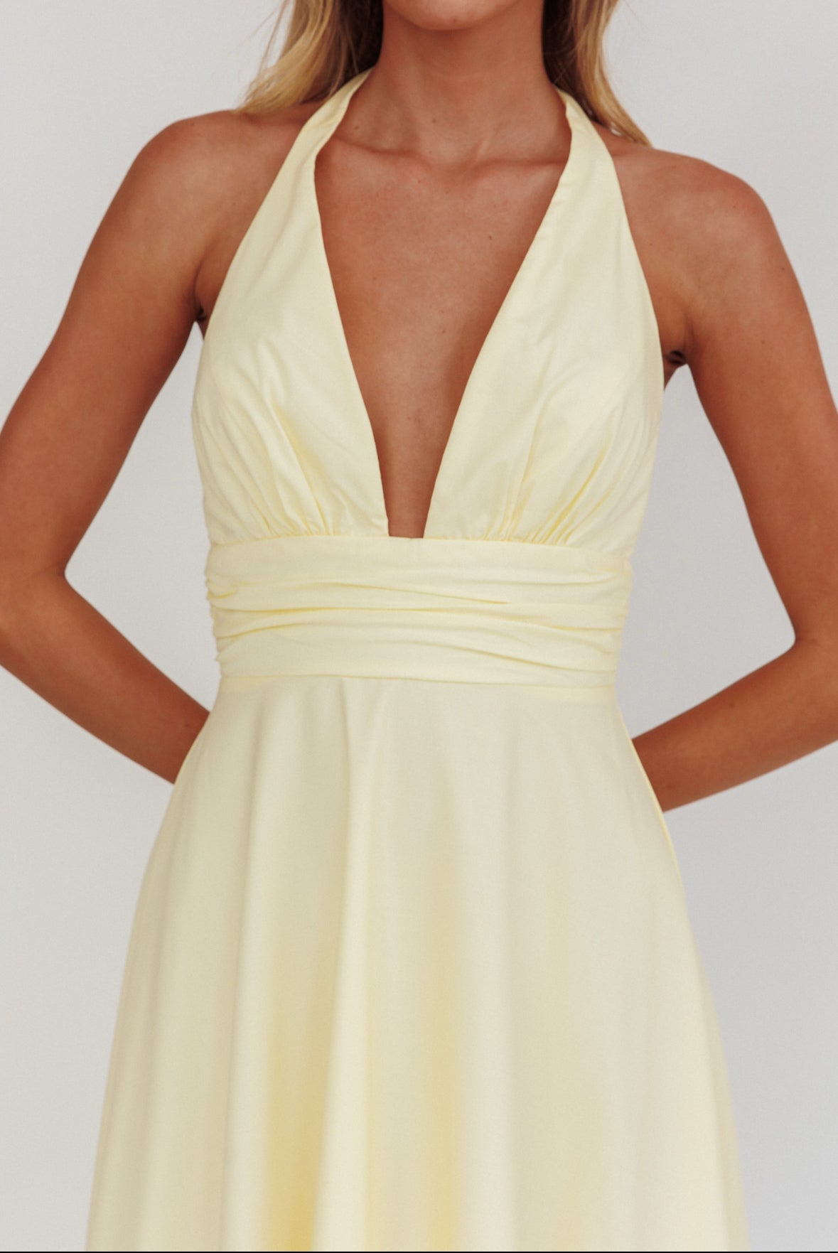 ‘Alessandra’ dress in butter