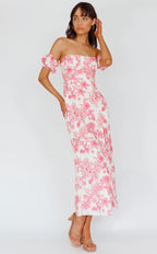‘ANGELINA’ pink floral dress