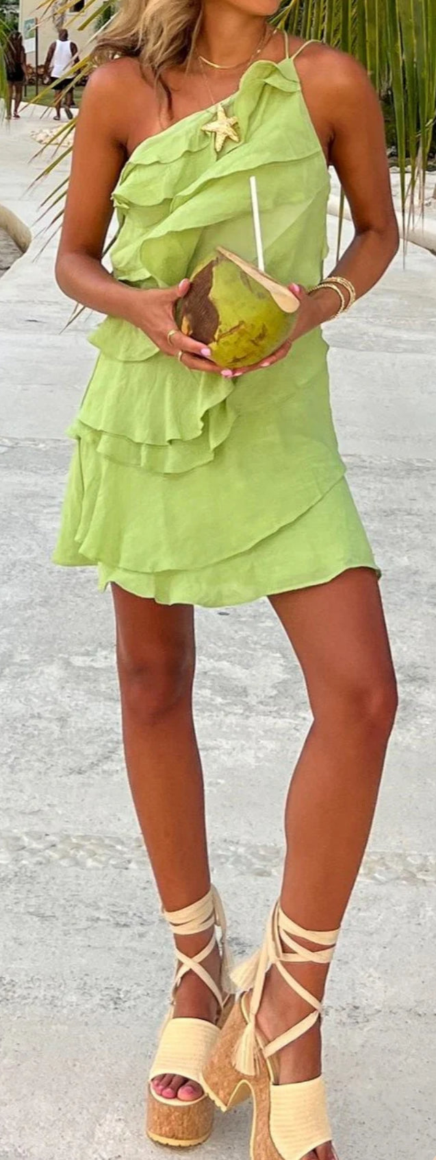 ‘Archie’ lime dress