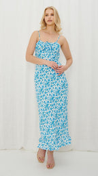 ‘Monica’ dress blue floral