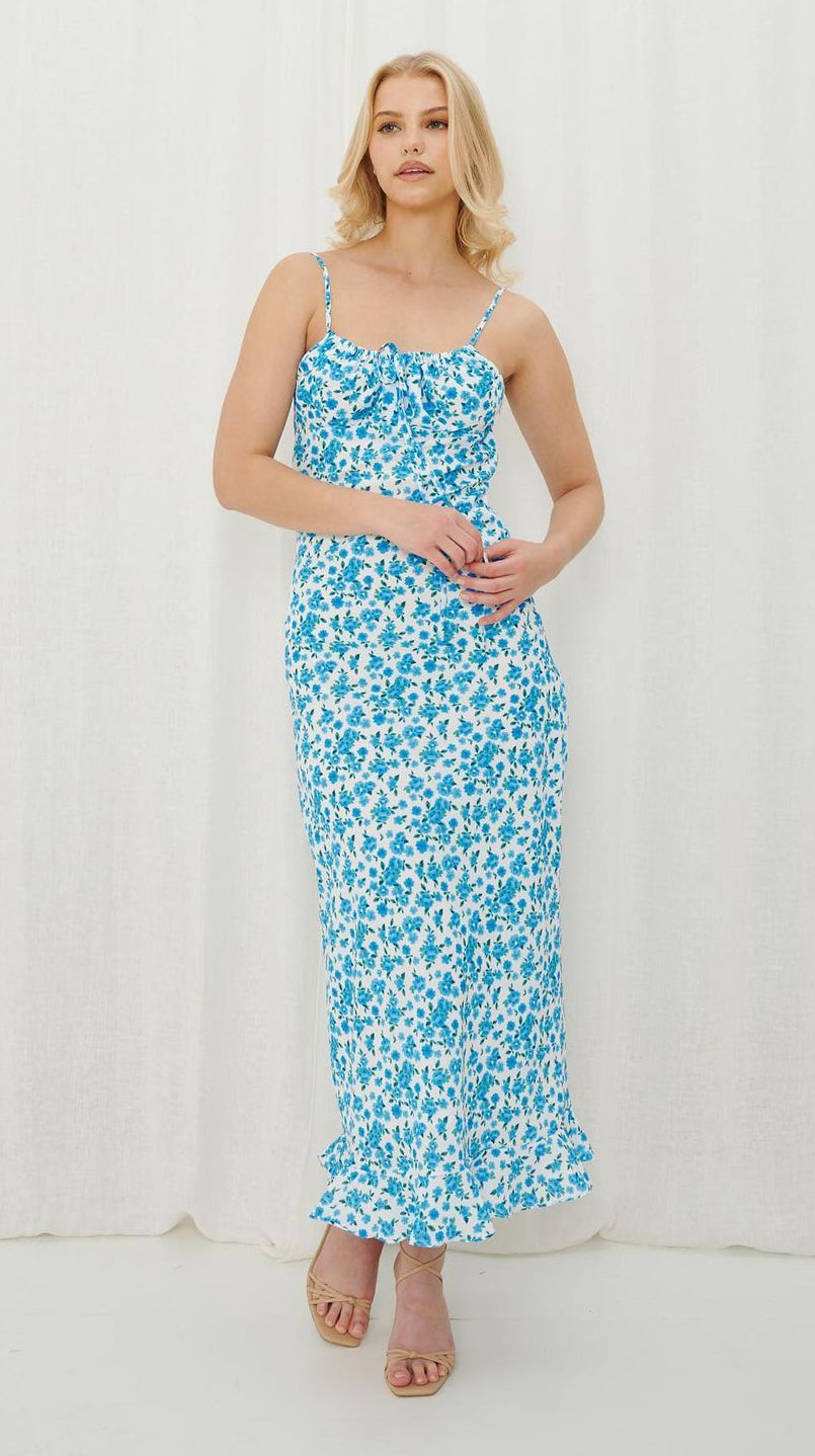 ‘Monica’ dress blue floral