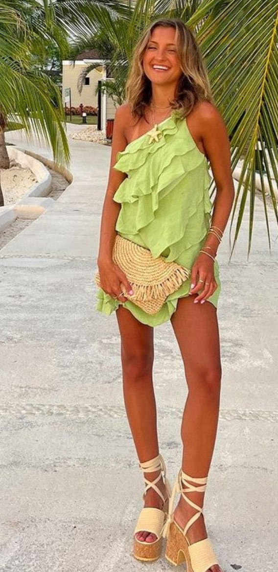 ‘Archie’ lime dress