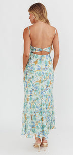 ‘Bree’ dress in green floral