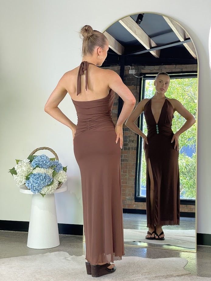‘Harriet’ choc dress