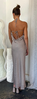 ‘Josie’ chocolate stripe dress