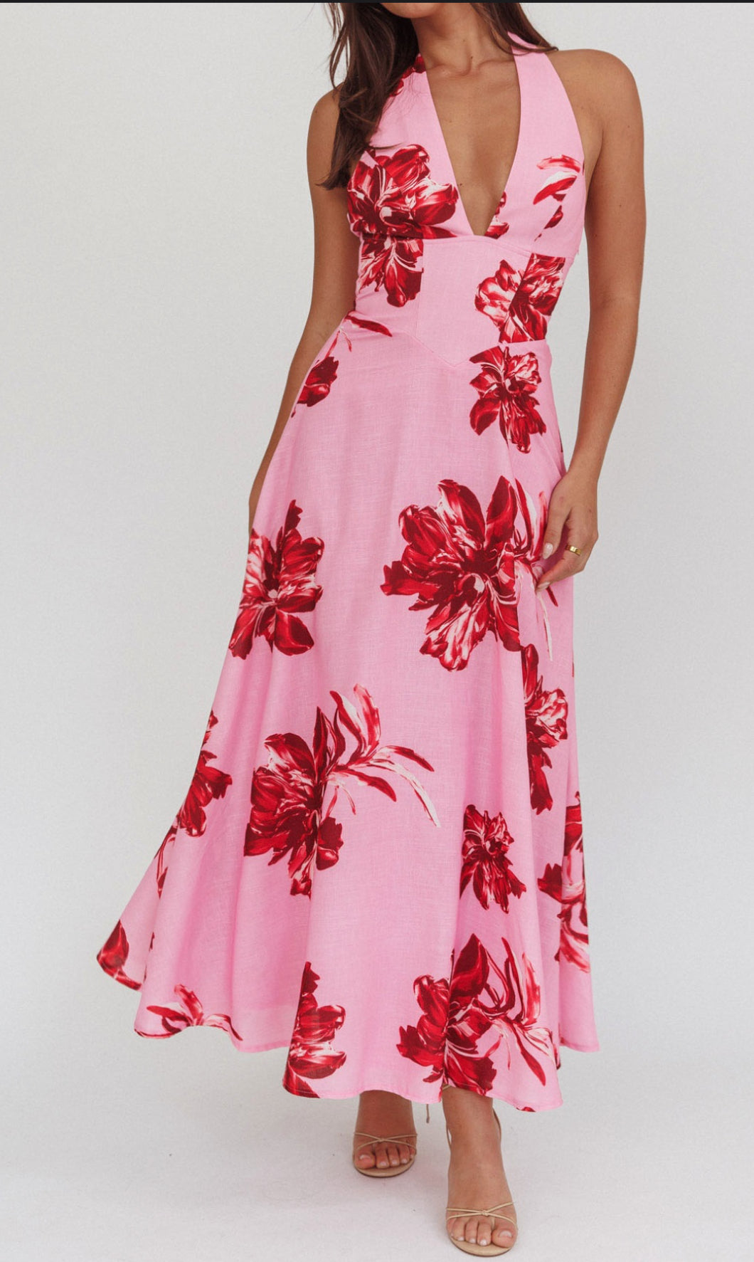 ‘Aria’ pink floral dress