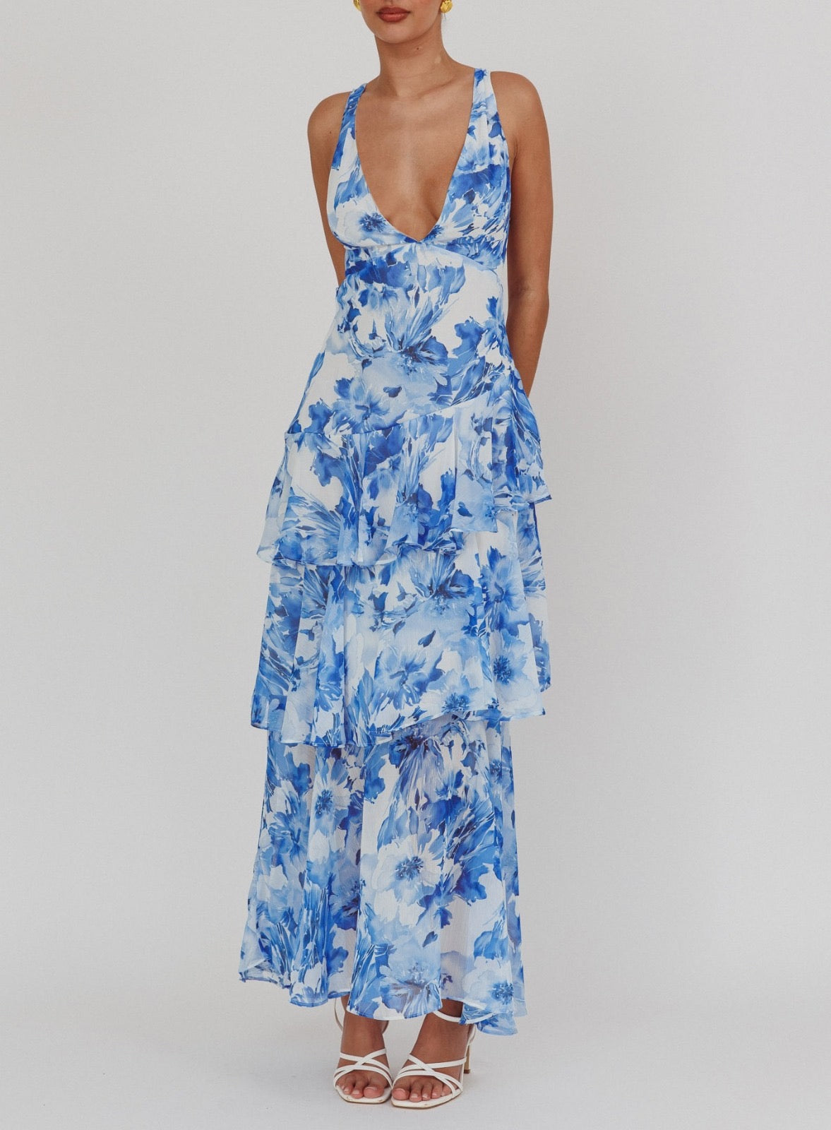 ‘Billie’ chiffon blue dress