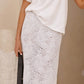 ‘Milly’ white lace skirt