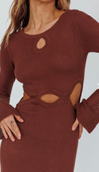 ‘Callie’ knit maxi dress