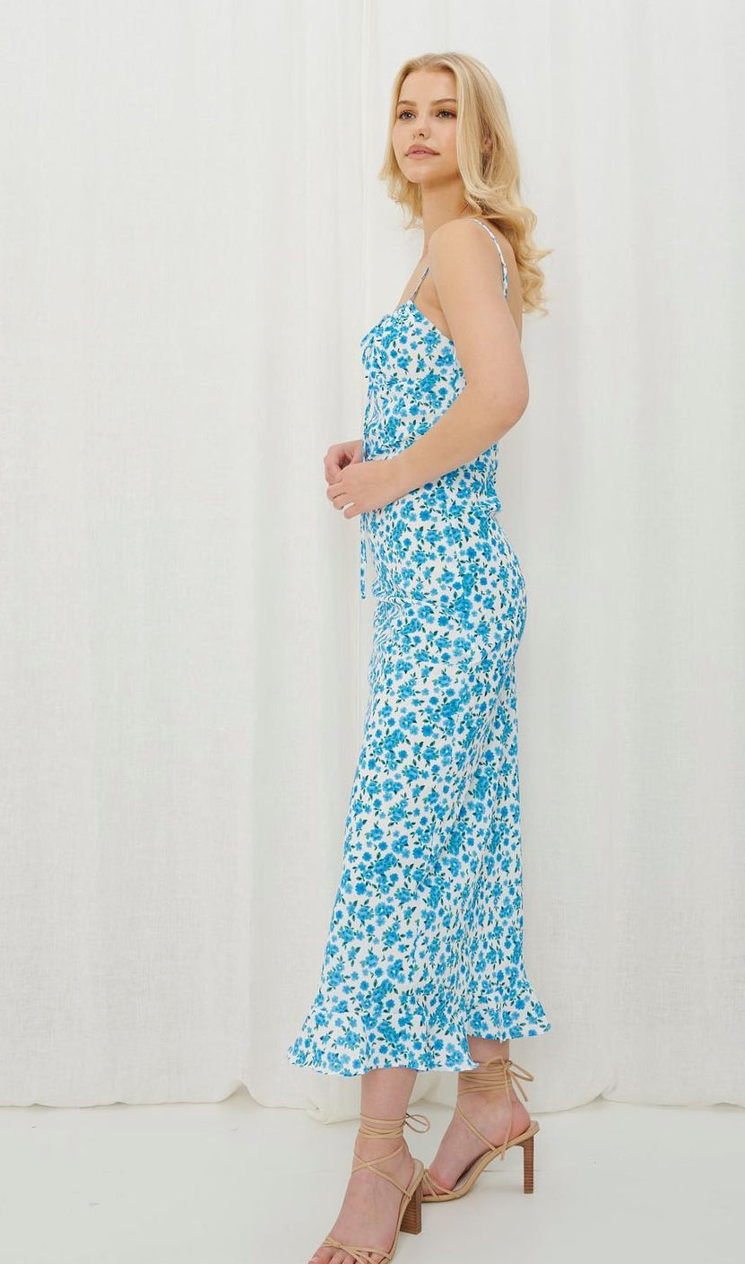 ‘Monica’ dress blue floral