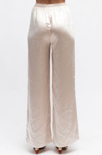 ‘Aurora’ satin ivory pants