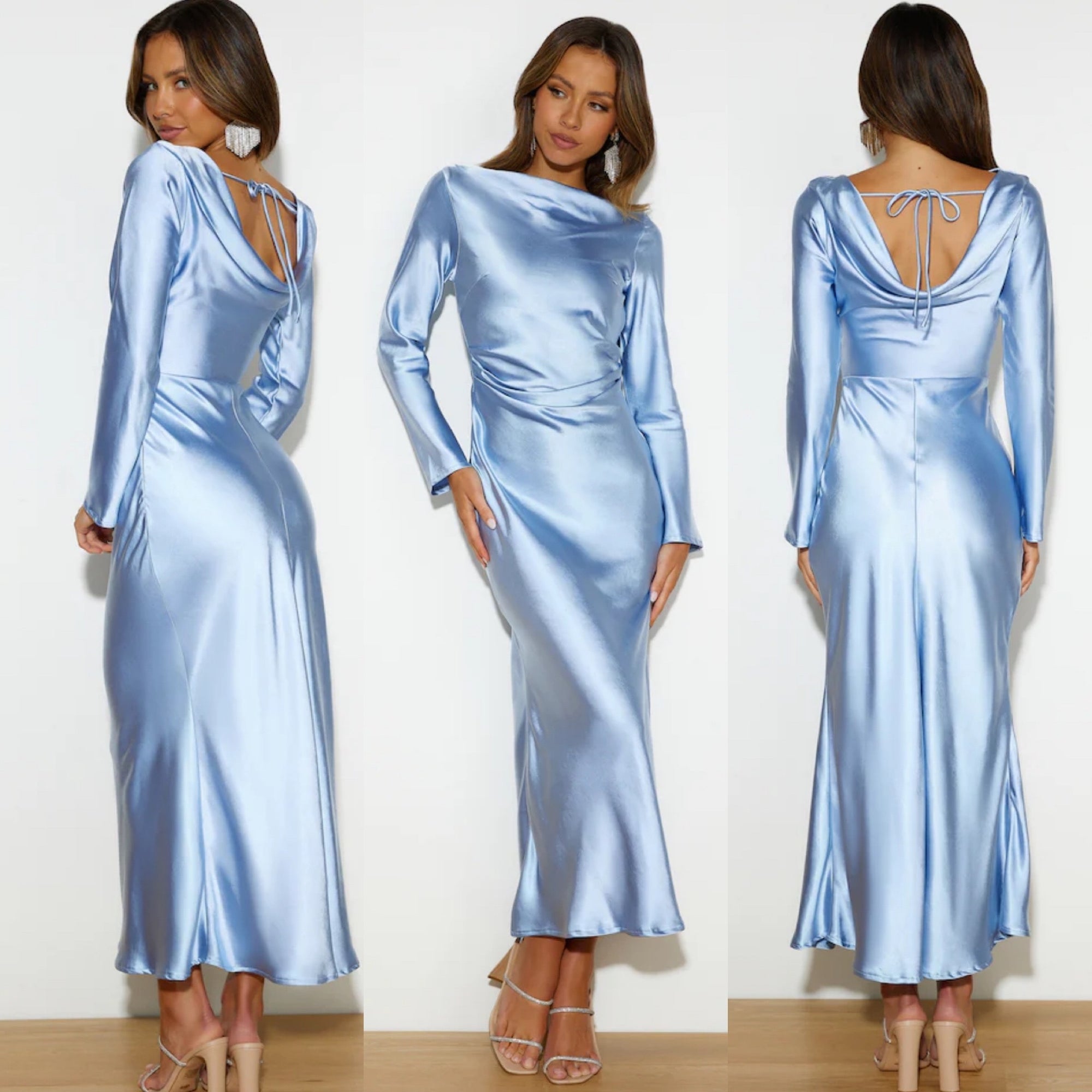 ‘Renee’ dress ice blue