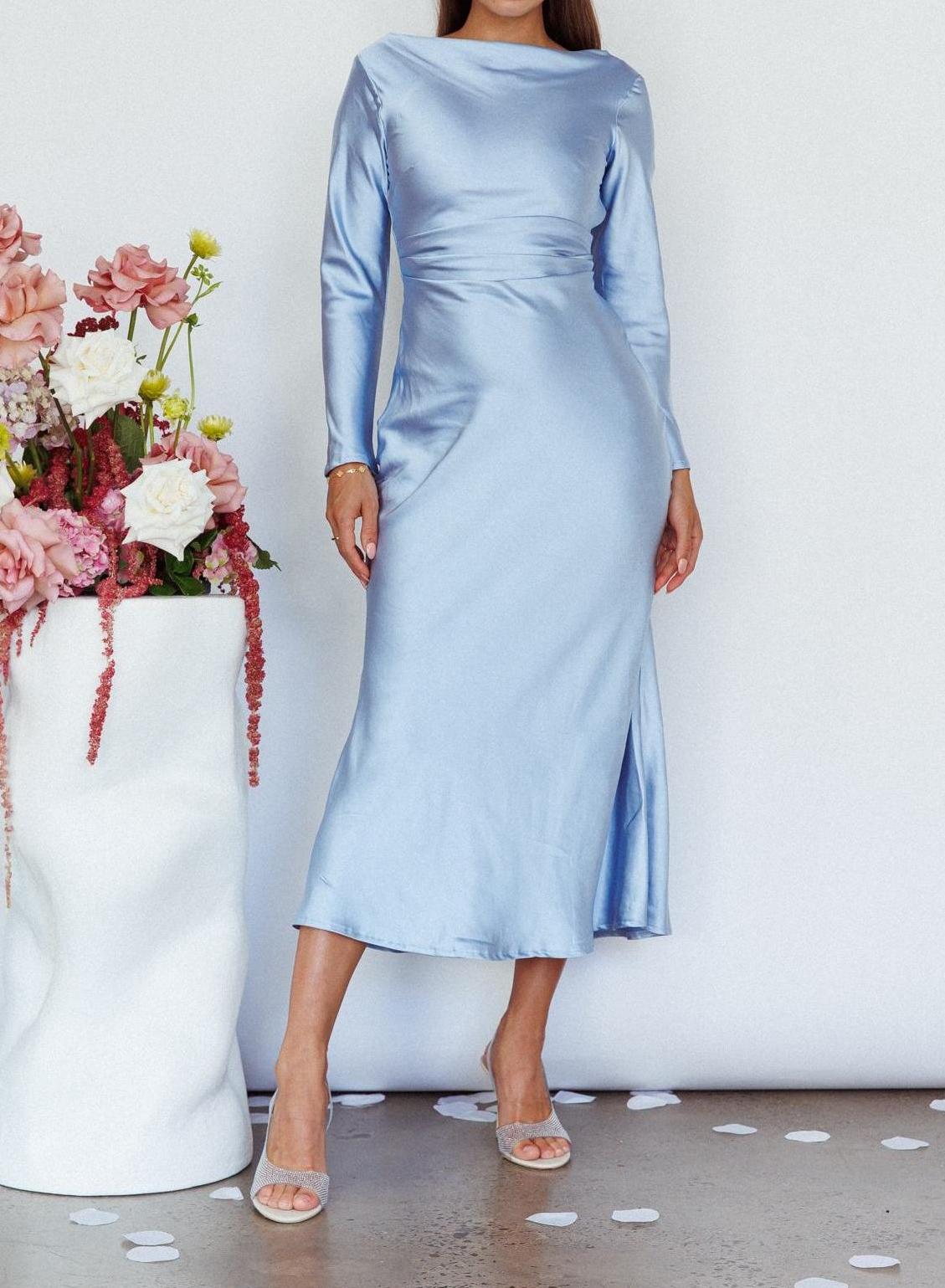 ‘Renee’ dress ice blue