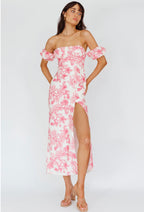 ‘ANGELINA’ pink floral dress