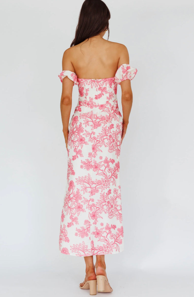 ‘ANGELINA’ pink floral dress