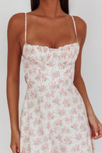 ‘Alicia’ pink floral dress