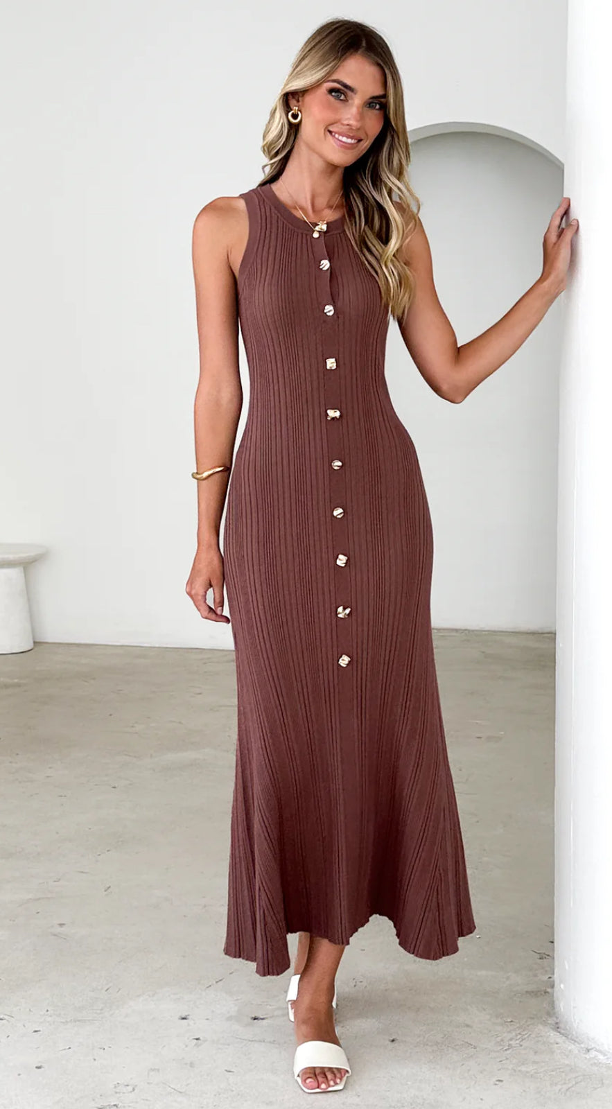 ‘Billy’ dress brown
