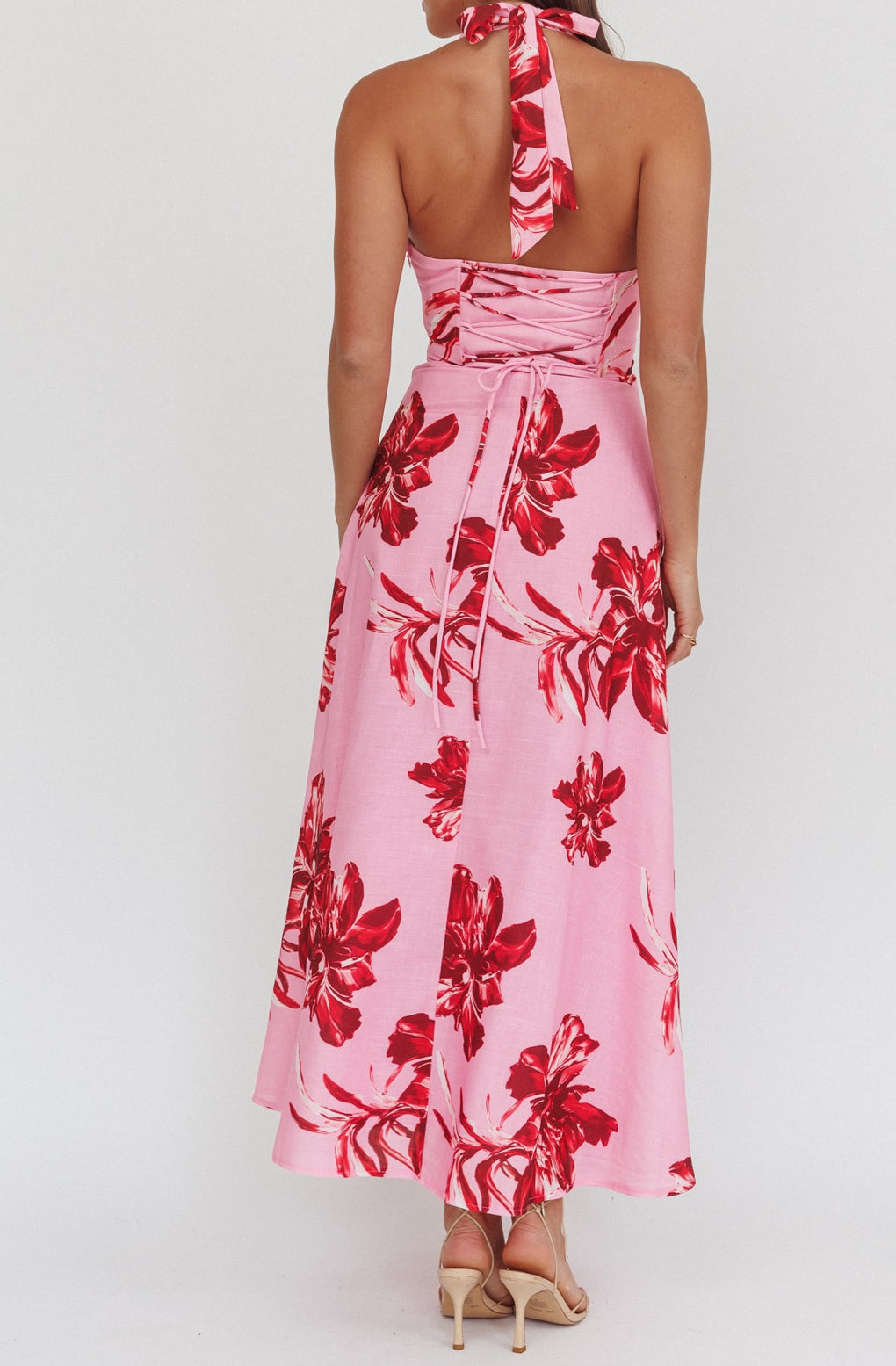 ‘Aria’ pink floral dress