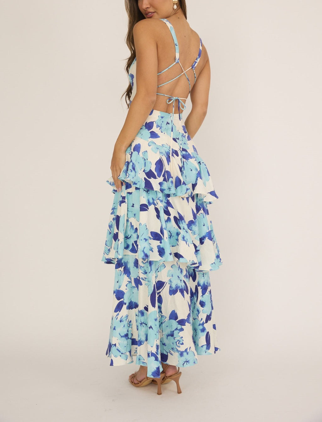 ‘Billie’ aqua floral dress