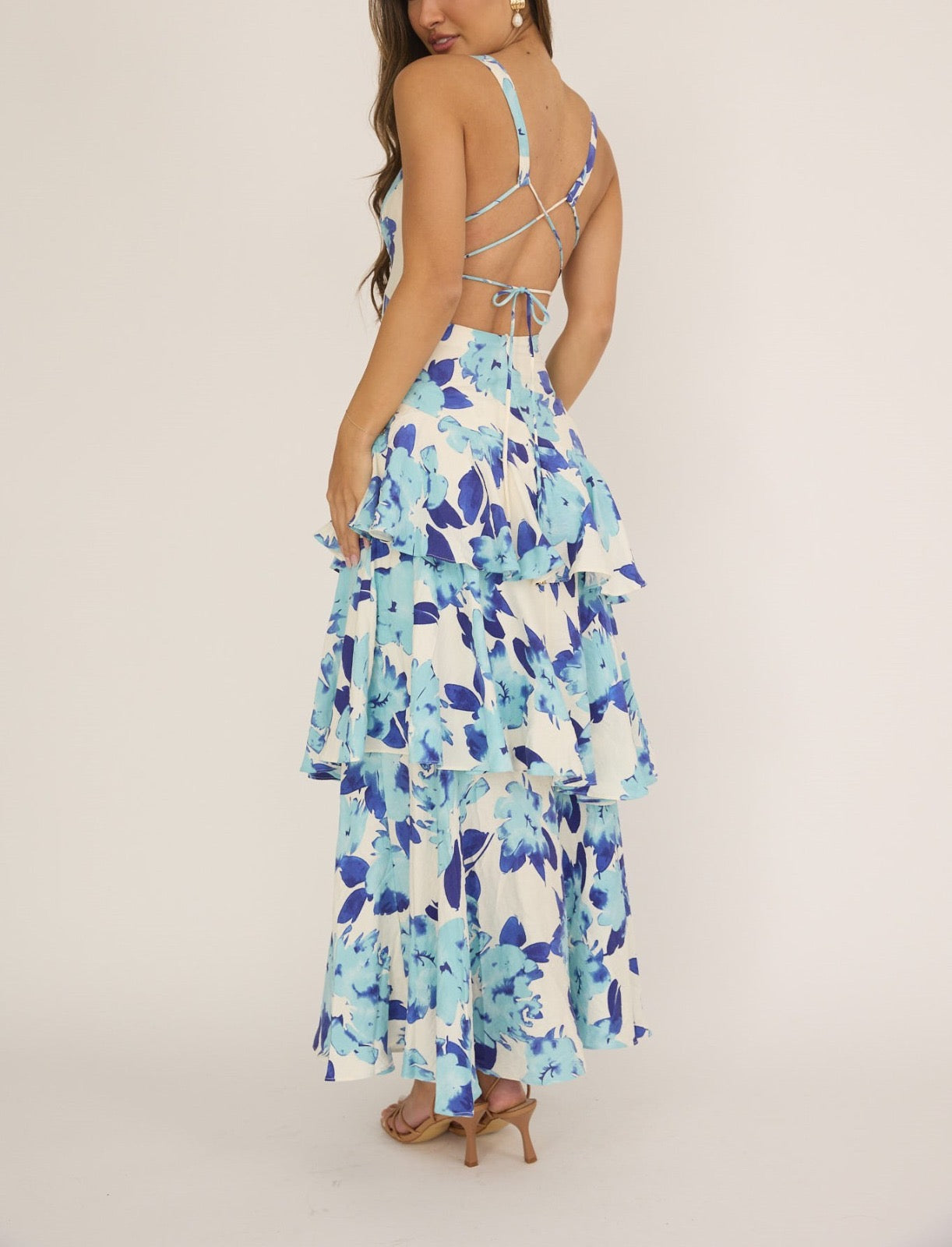 ‘Billie’ aqua floral dress