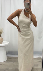 ‘Vienna’ dress in beige