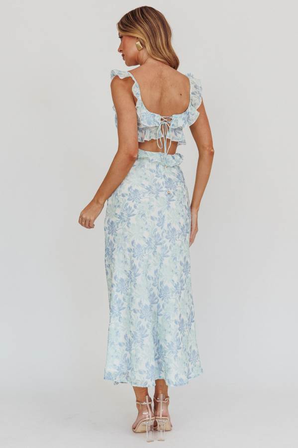 ‘Evie’ dress blue