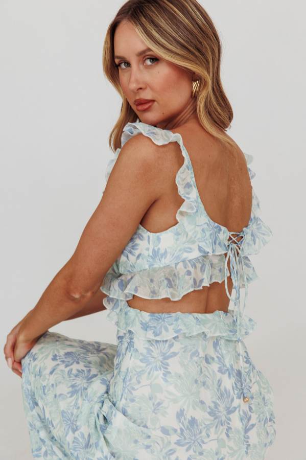 ‘Evie’ dress blue
