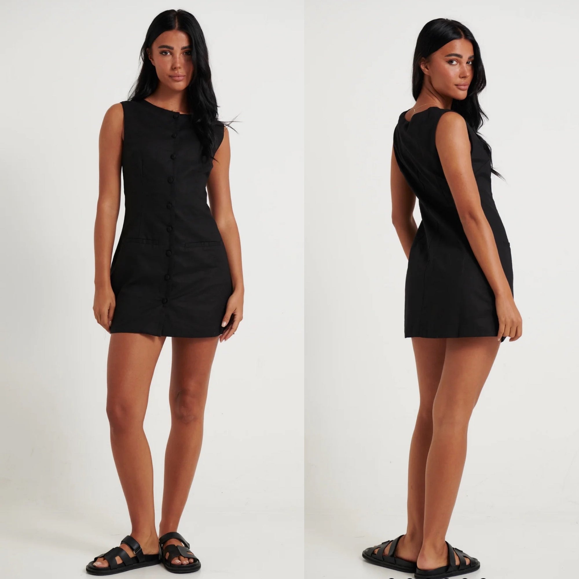 ‘Penny’ mini dress black