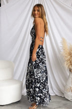 ‘GISELLE’ dress in navy floral