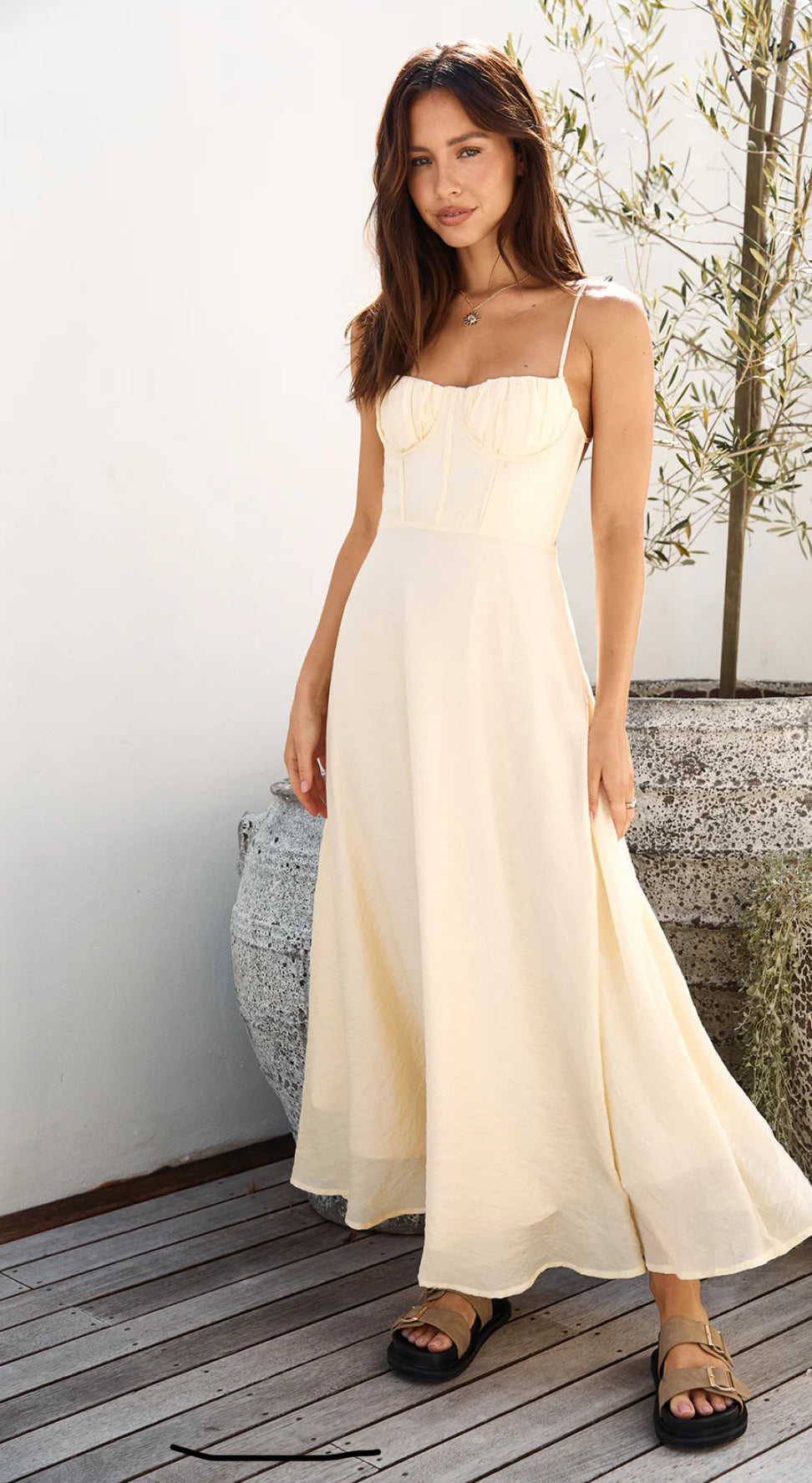 ‘Alicia’ dress in butter