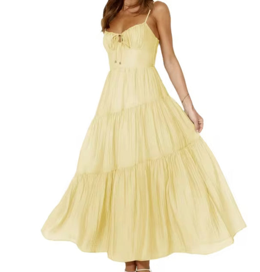 ‘Geneva’ dress in lemon