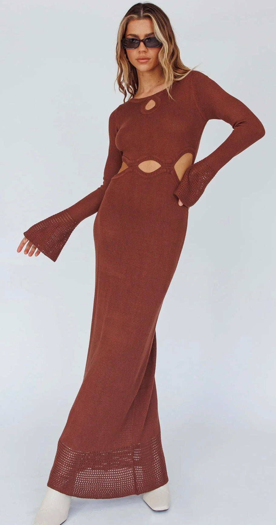‘Callie’ knit maxi dress