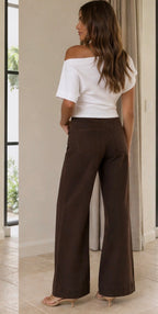 ‘Giana’ Chocolate jeans